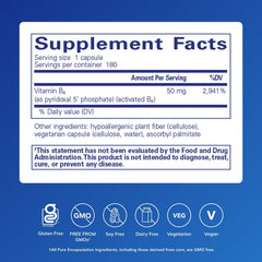 Close-up of Pure Encapsulations P5P 50 capsule for easy daily supplementation