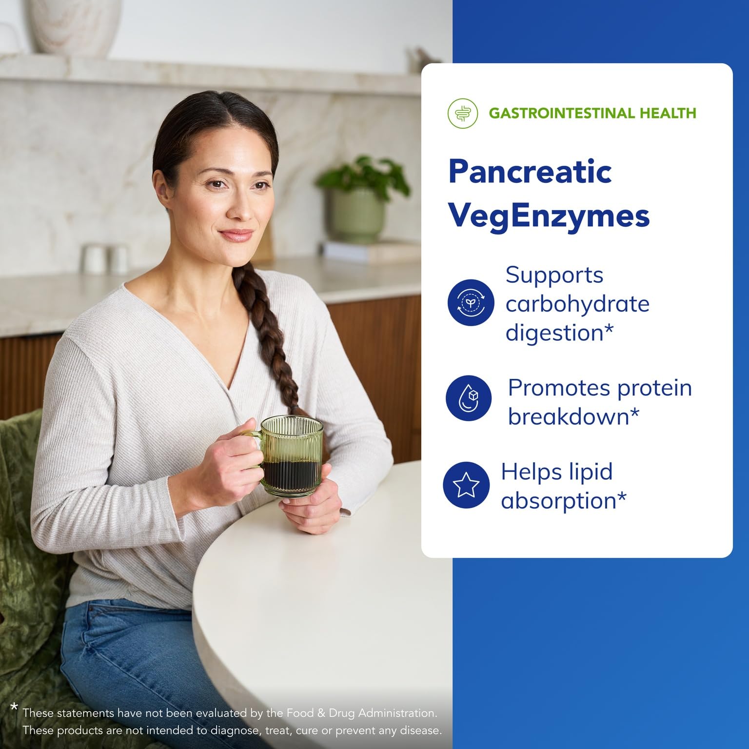 Pure Encapsulations Pancreatic VegEnzymes label close-up illustrating ingredient purity and quality.