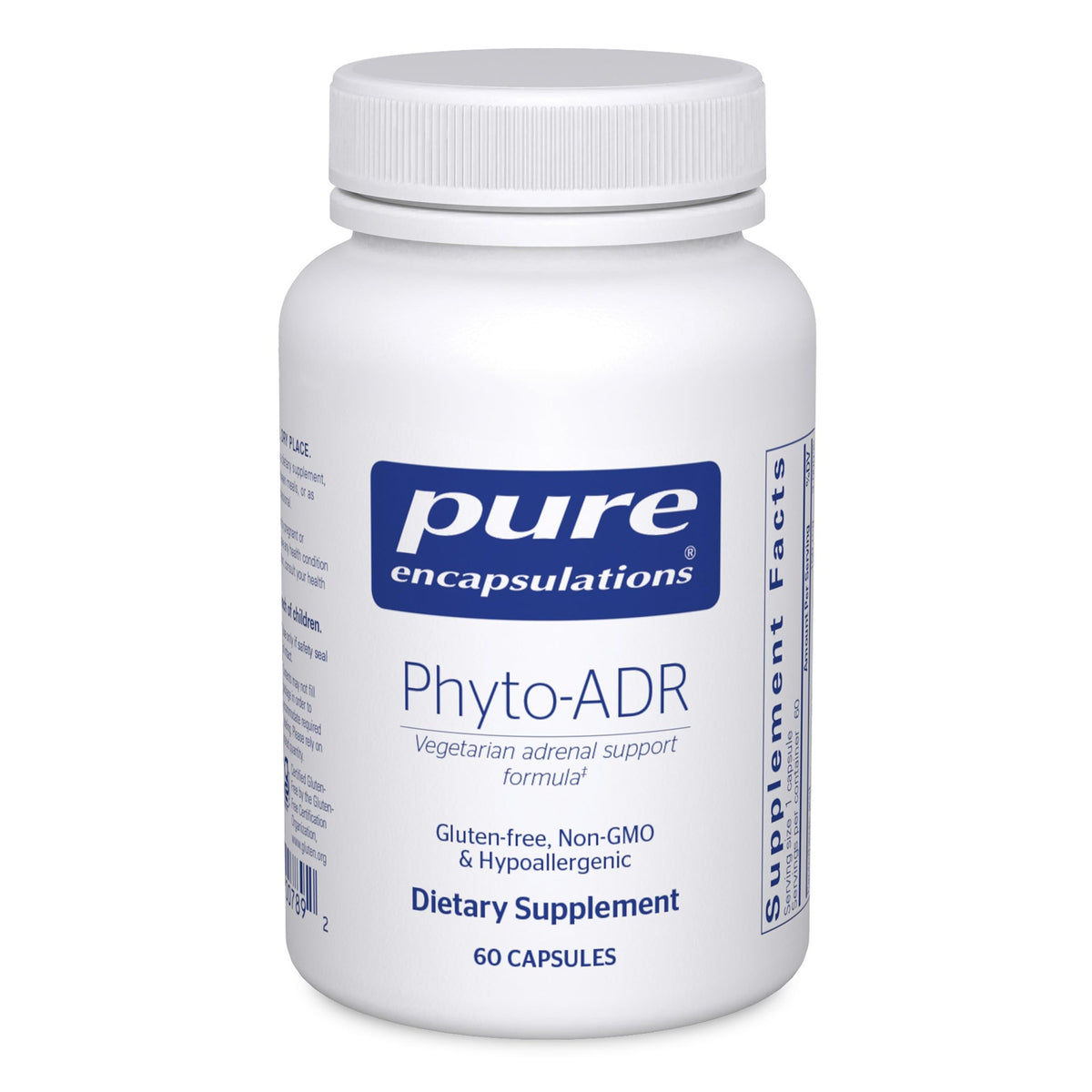 Pure Encapsulations Phyto-ADR bottle front view for easy daily use.