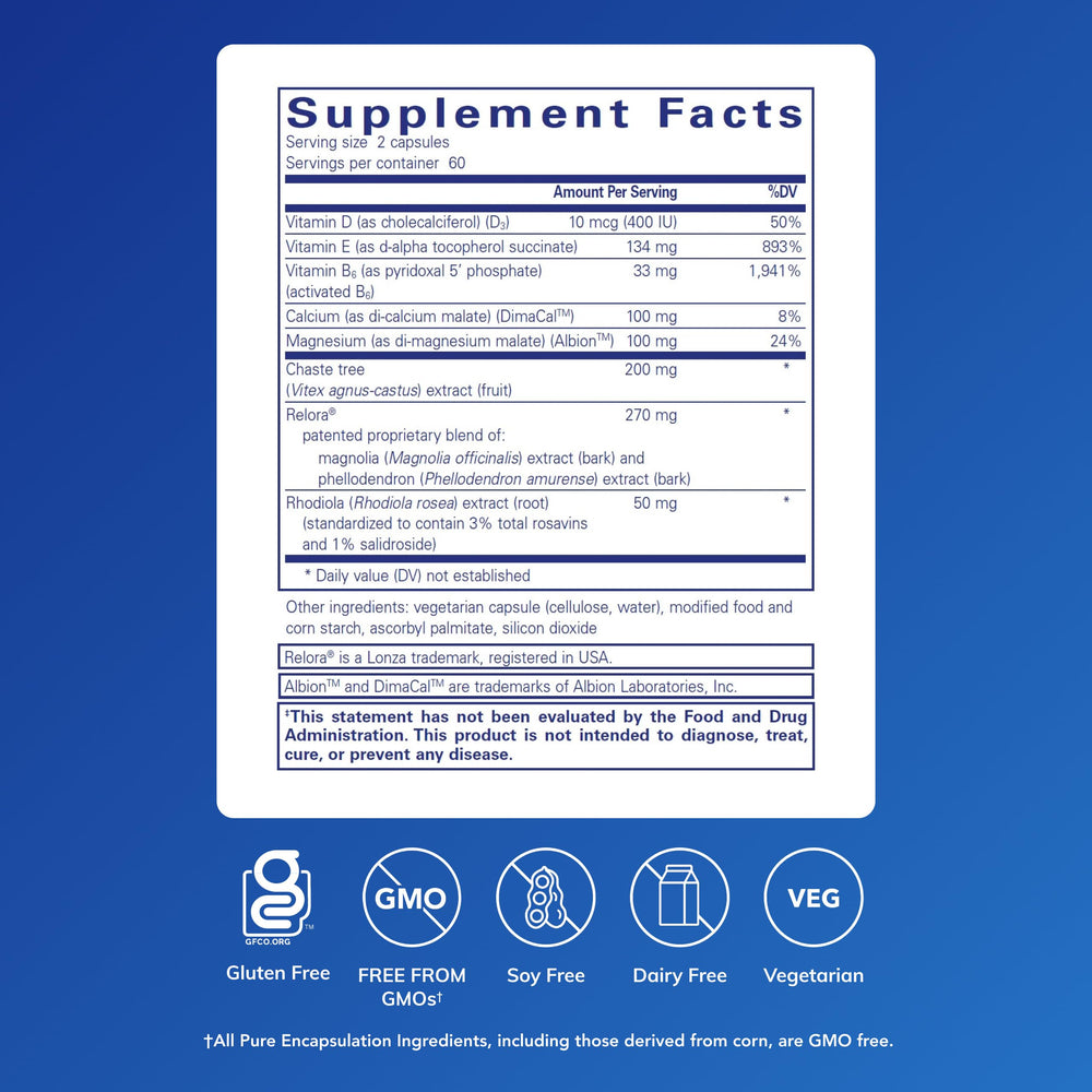 PMS Essentials capsules closeup illustrating easy daily support for cravings and energy.