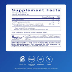 Poly-Prebiotic capsules closeup for easy daily supplementation.