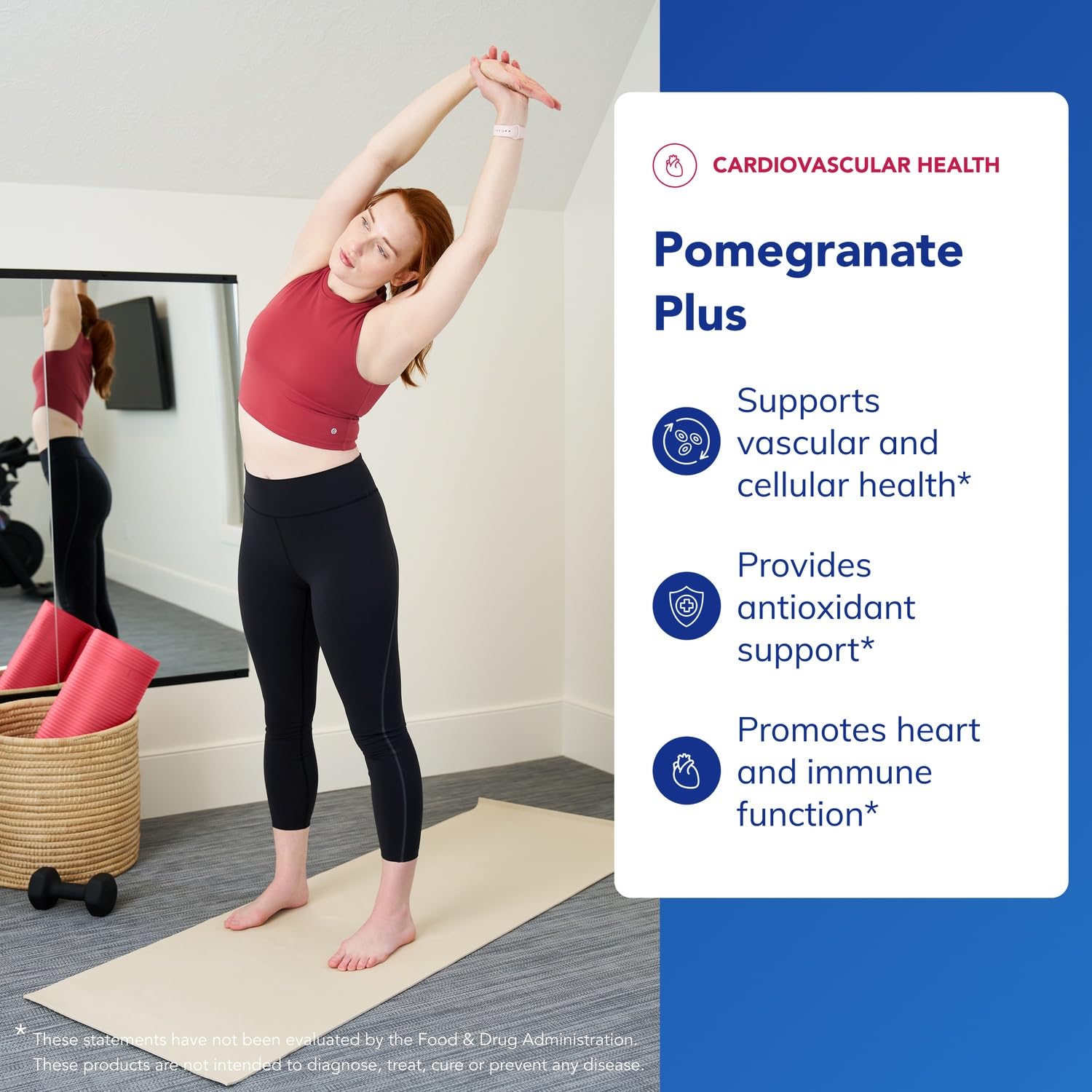 Pure Encapsulations Pomegranate Plus label closeup highlights a clean, allergen-free formulation