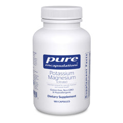 Pure Encapsulations Potassium Magnesium Citrate bottle for daily heart and bone support