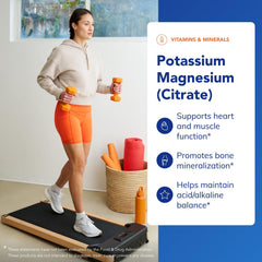 Front label of Pure Encapsulations Potassium Magnesium Citrate shows key ingredient details