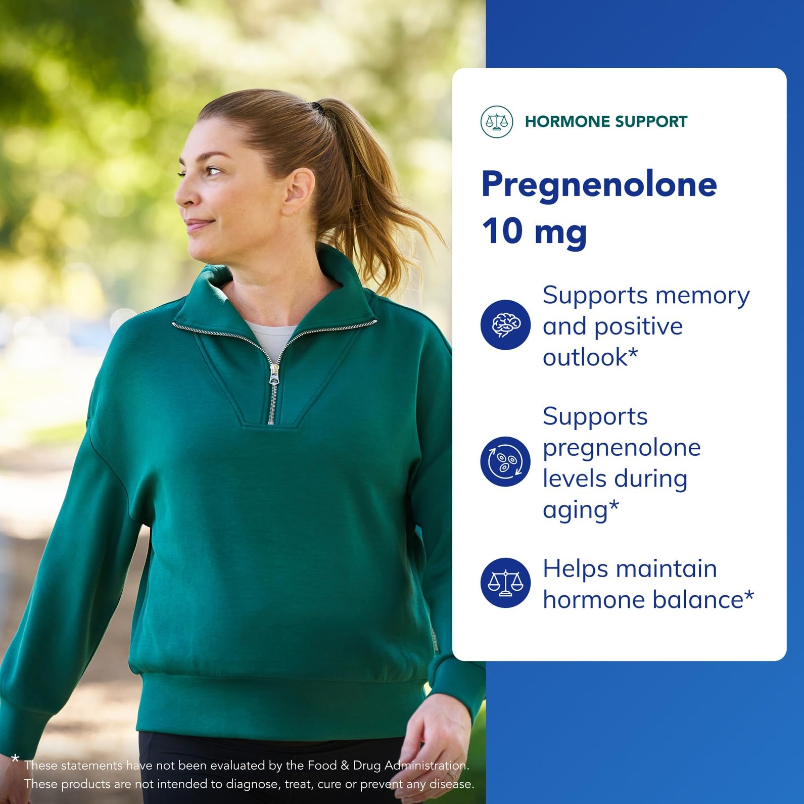 Pure Encapsulations Pregnenolone 10 mg label detail confirms vegan, gluten-free, non-GMO credentials.