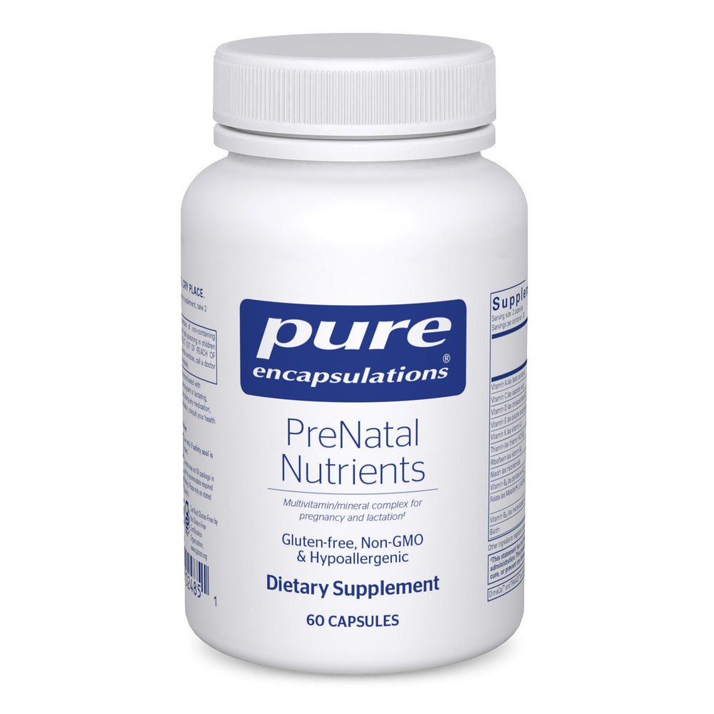 Pure Encapsulations Prenatal bottle pour for easy daily dosing during pregnancy