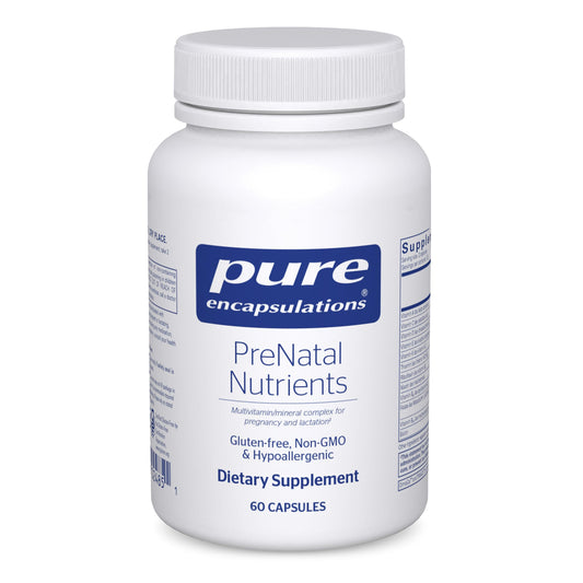 Pure Encapsulations Prenatal bottle pour for easy daily dosing during pregnancy