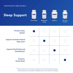 Pure Sleep box on a shelf emphasizing allergen-free formulation.