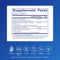 Close-up of Pure Sleep capsules showing melatonin-free sleep support.