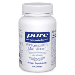 Pure Encapsulations PureGenomics multivitamin bottle supports daily wellness.