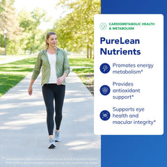 Pure Encapsulations PureLean Nutrients label highlights Metabolic GlycoPlex for sugar handling.