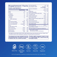Pure Encapsulations PureLean Protein bottle pour showing protein powder for shakes