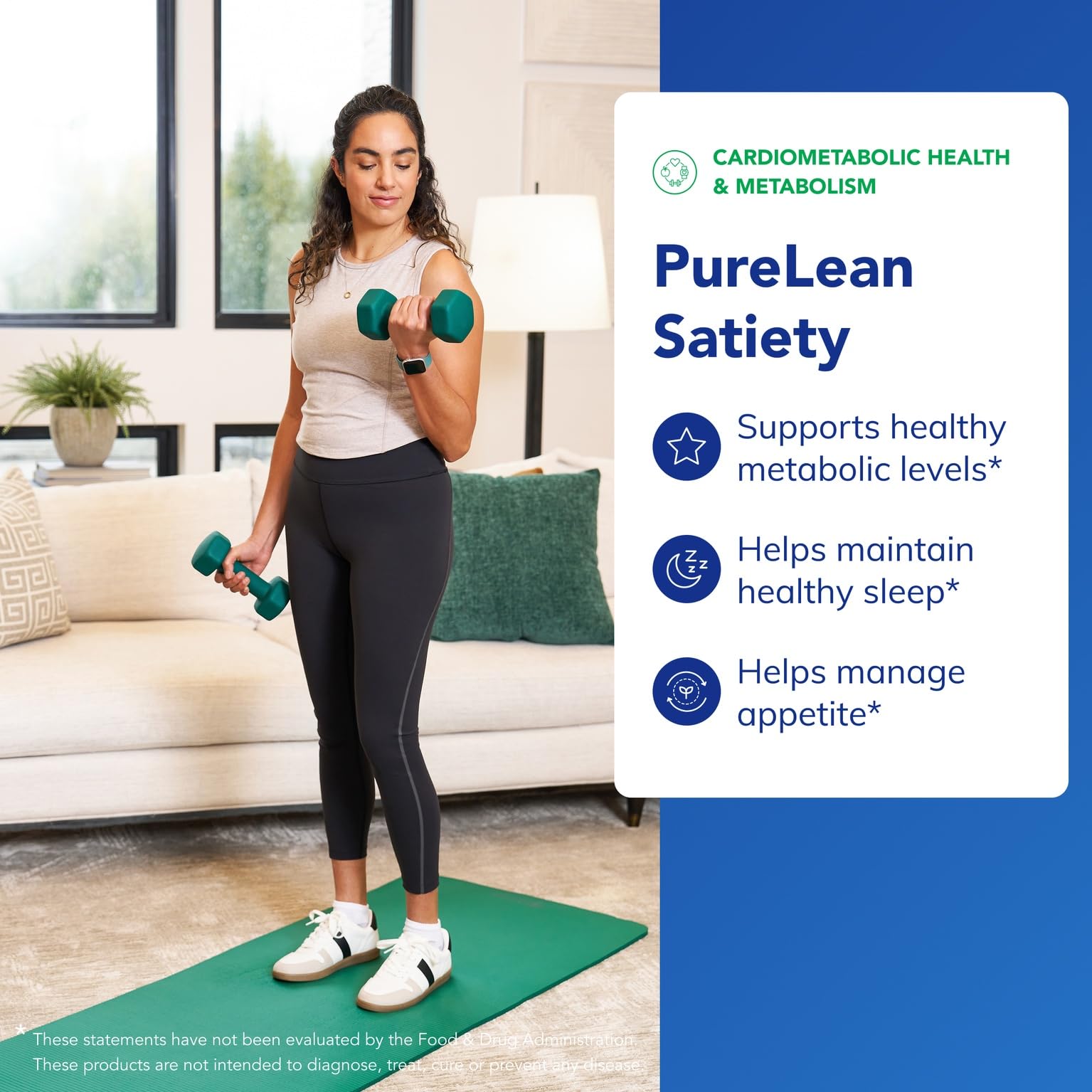 Pure Encapsulations PureLean Satiety capsules close-up for daily fullness support.