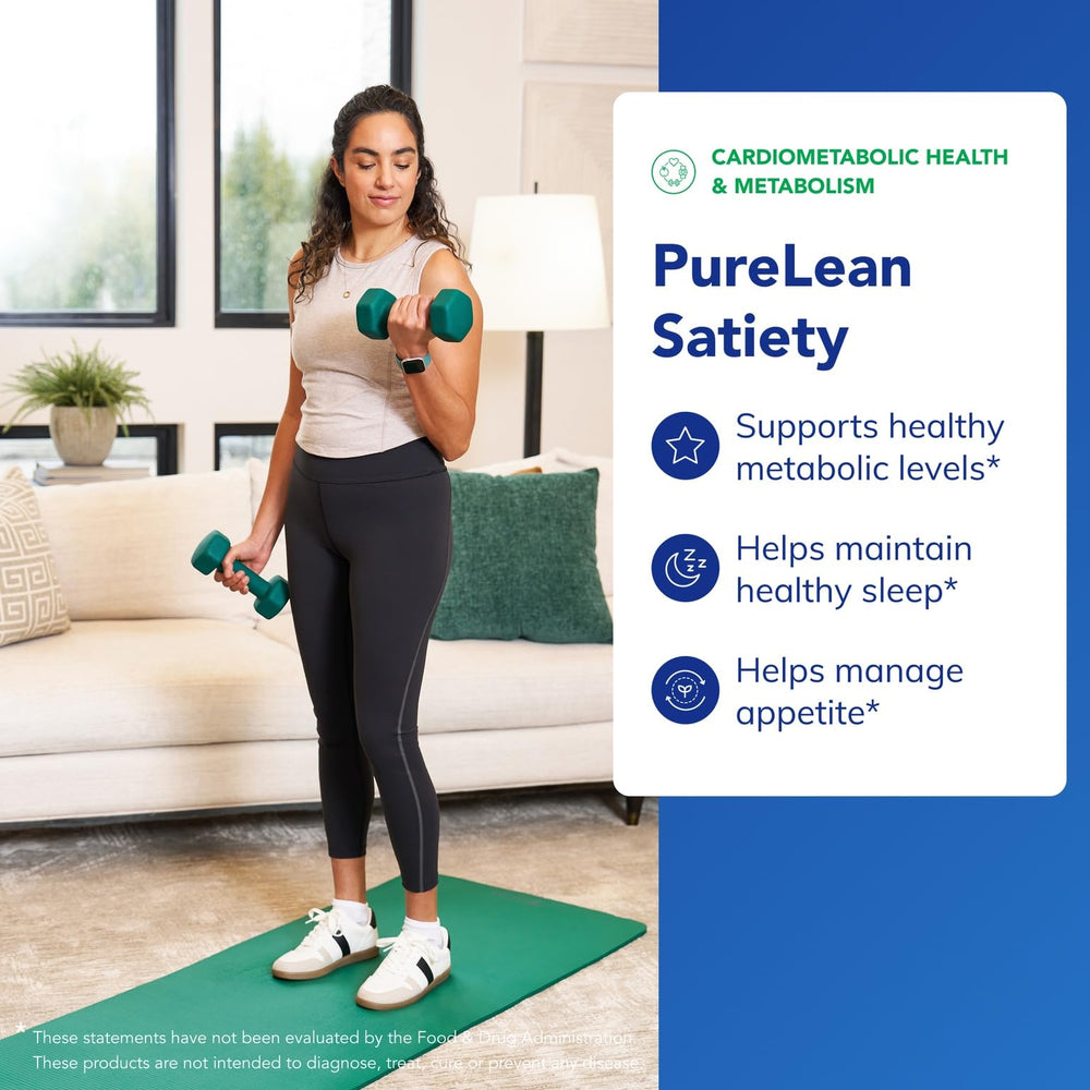 Pure Encapsulations PureLean Satiety capsules close-up for daily fullness support.