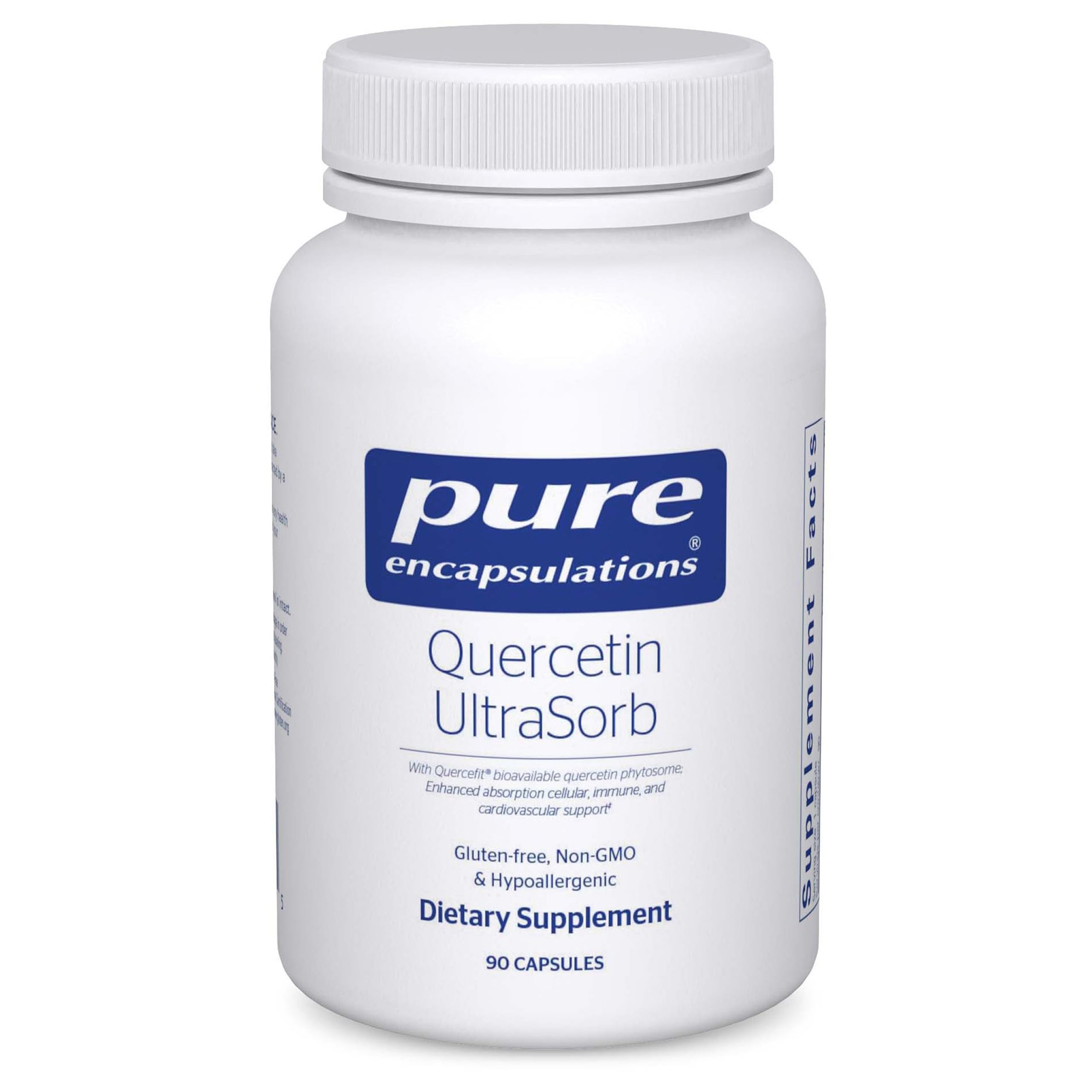 Pure Encapsulations Quercetin UltraSorb bottle with enhanced-absorption formula for daily wellness.