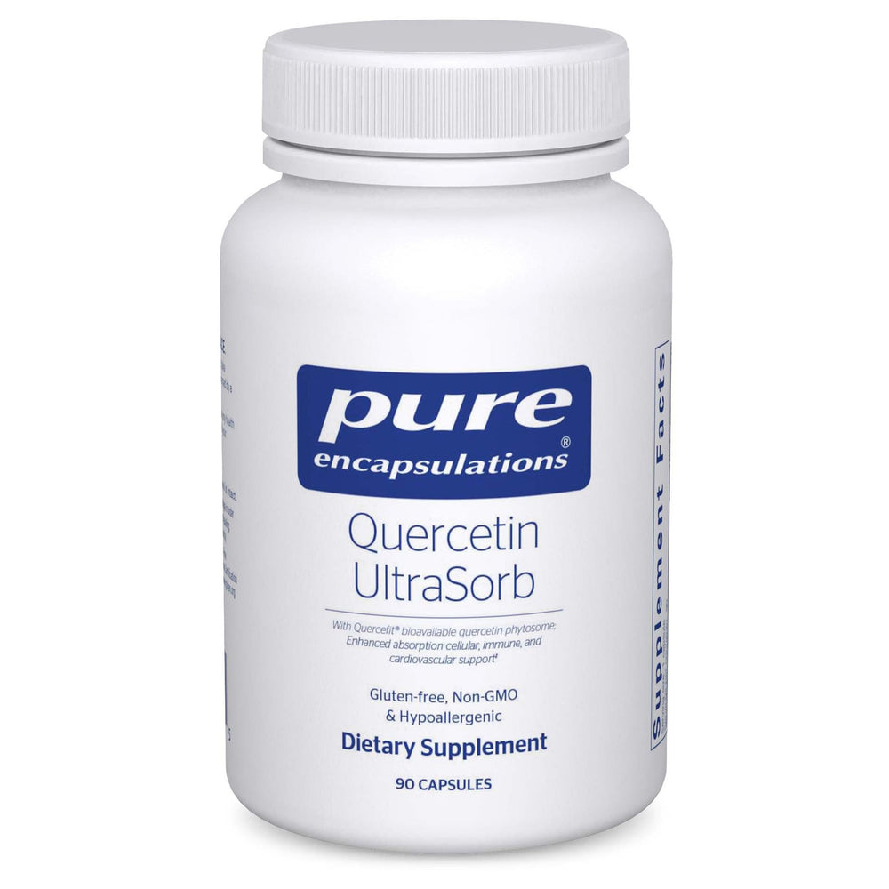 Pure Encapsulations Quercetin UltraSorb bottle with enhanced-absorption formula for daily wellness.