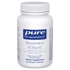 Pure Encapsulations Resveratrol VES-Sorb bottle supports daily supplementation