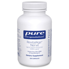 Pure Encapsulations Revita-Age Nerve bottle for hypoallergenic nerve support.