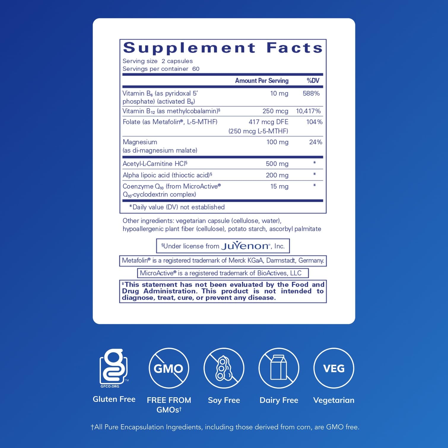 Pure Encapsulations Revita-Age Nerve capsules ready for daily use.