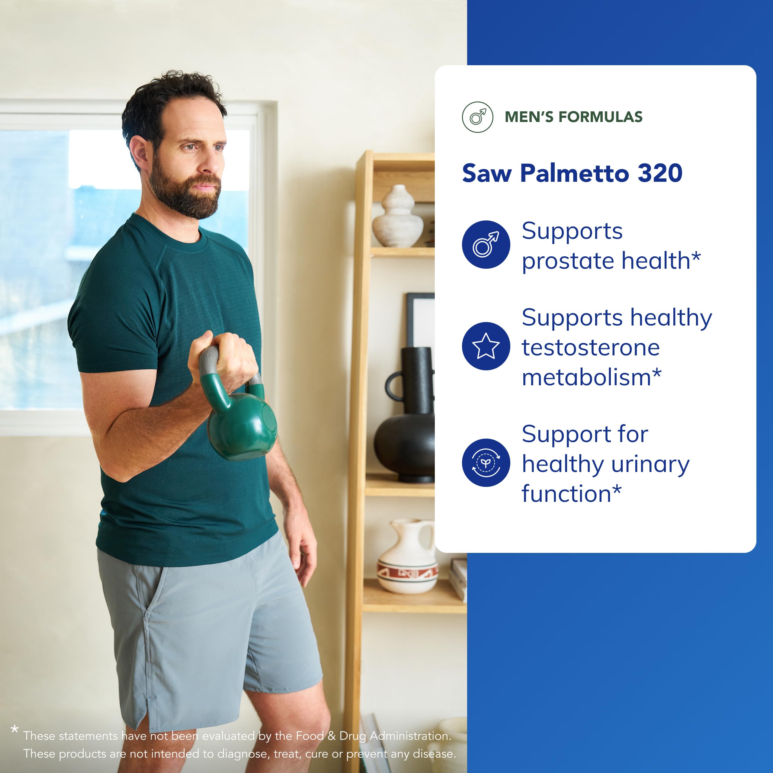 Pure Encapsulations Saw Palmetto 320 softgel capsules arranged for daily wellness routines.