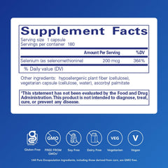 Pure Encapsulations Selenium capsules closeup shows vegan formulation for daily use.