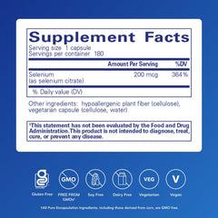 Close-up of Pure Encapsulations Selenium Citrate capsules for antioxidant support