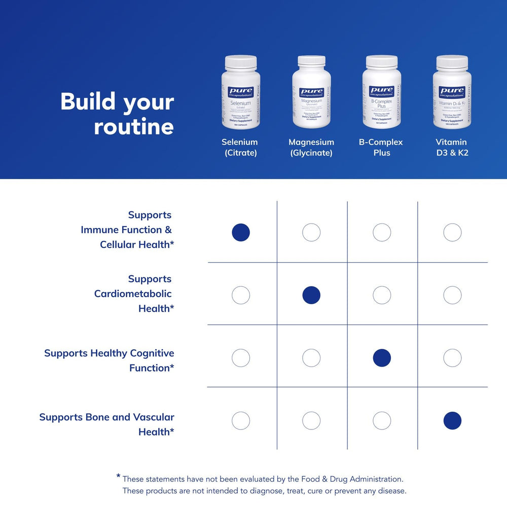 Pure Encapsulations packaging for Selenium Citrate supports clean supplement routine