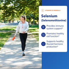 Pure Encapsulations Selenium vegan capsules shown as antioxidant-supporting daily supplement.