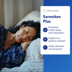 Pure Encapsulations Sereniten Plus label details emphasizing clean ingredient profile.