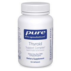 Pure Encapsulations Thyroid Support Complex bottle pour for daily thyroid nourishment.