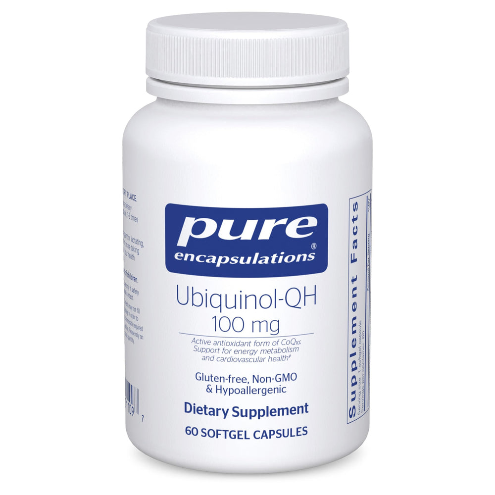Pure Encapsulations Ubiquinol-100mg bottle for daily energy support