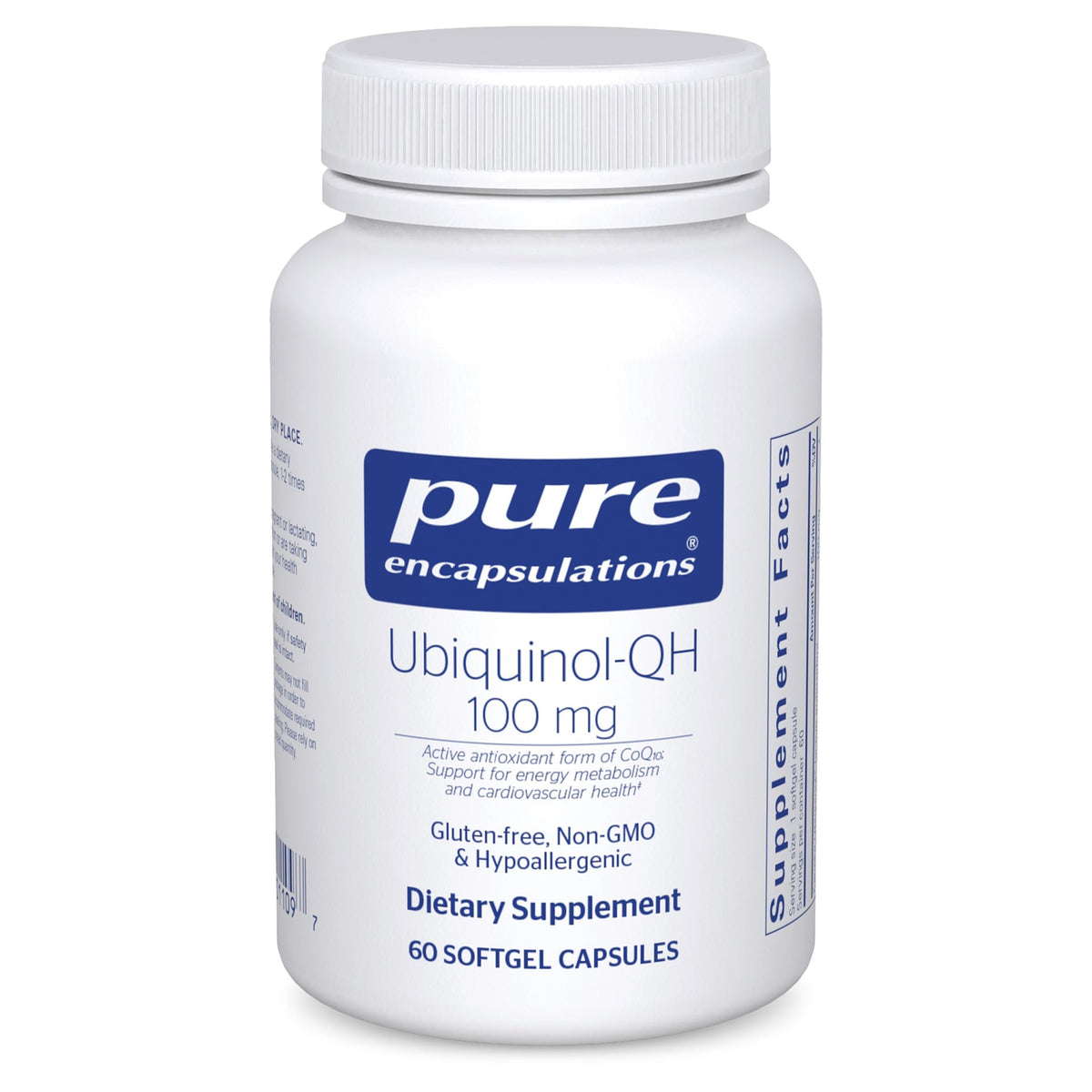 Pure Encapsulations Ubiquinol-100mg bottle for daily energy support