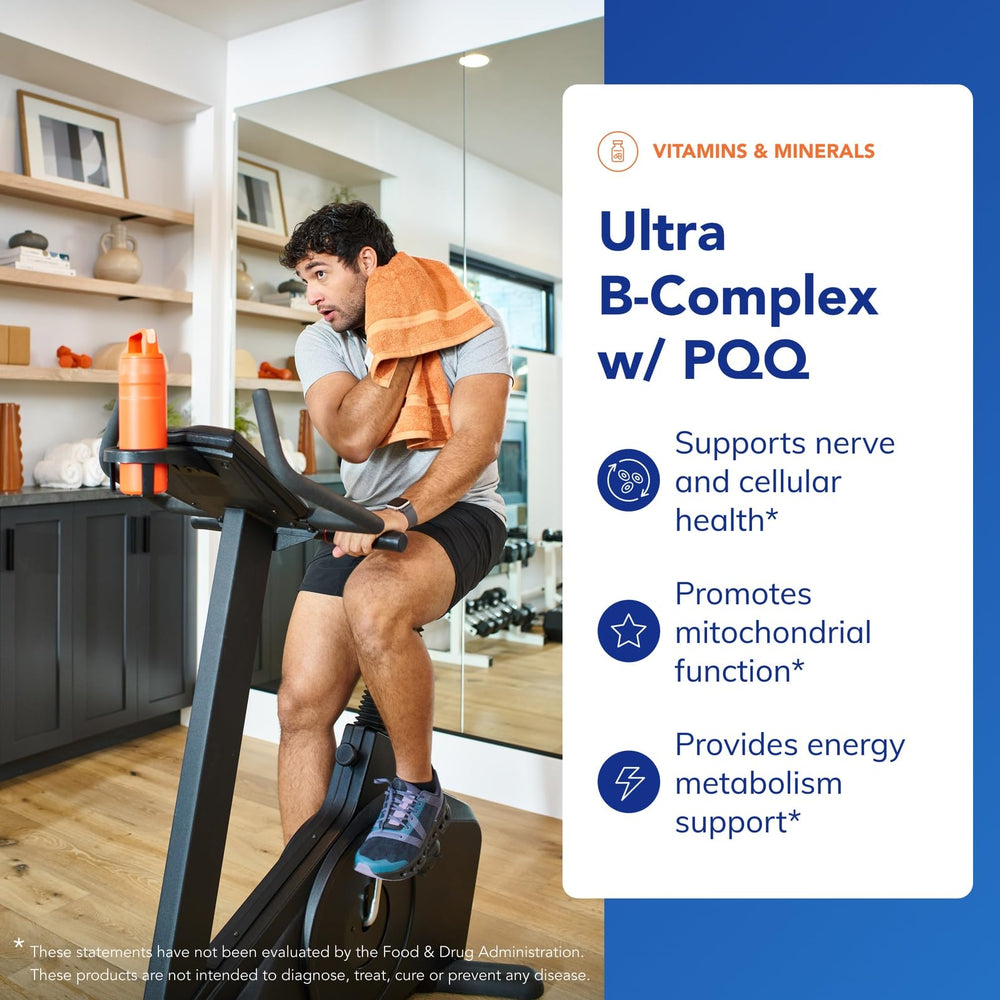 Pure Encapsulations Ultra B-Complex with PQQ label closeup for premium antioxidant support