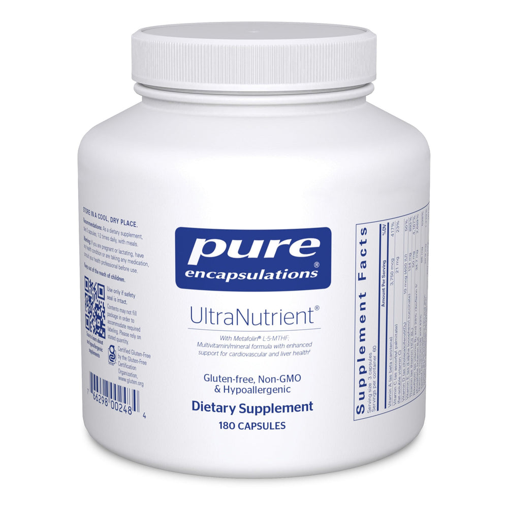 Pure Encapsulations UltraNutrient bottle pouring capsules for easy daily use