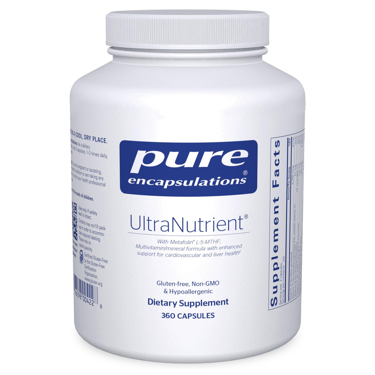 Pure Encapsulations UltraNutrient bottle pour for easy daily nutrition