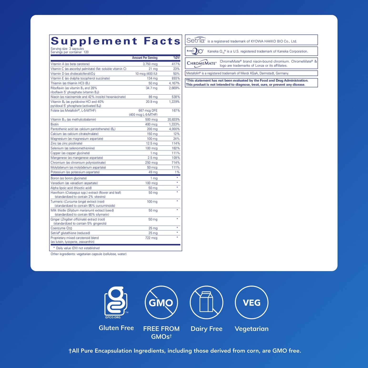Pure Encapsulations UltraNutrient capsules closeup for broad mineral intake