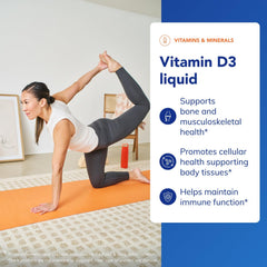 Pure Encapsulations Vitamin D3 Liquid packaging and label emphasizing quality and purity.