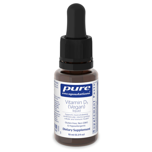 Pure Encapsulations Vitamin D3 vegan liquid bottle for hypoallergenic daily use