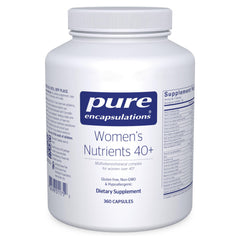 Pure Encapsulations Women's Nutrients 40+ bottle front showing packaging