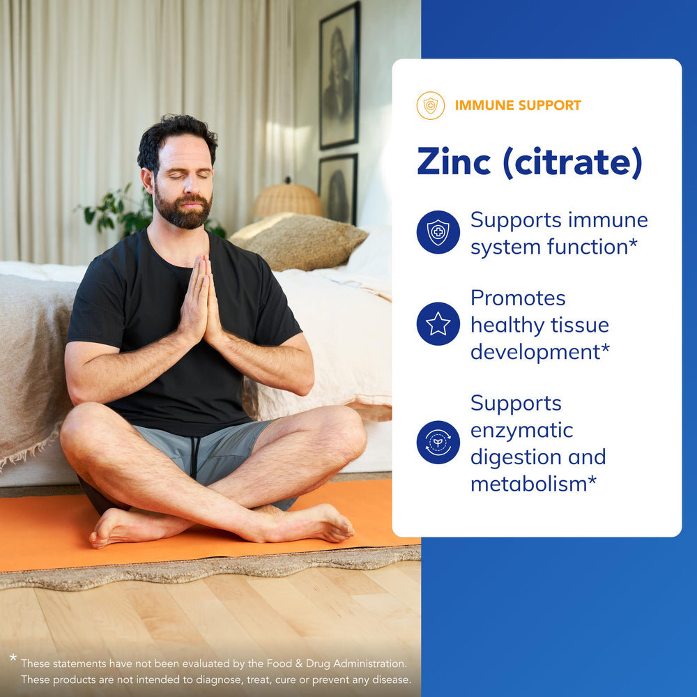 Pure Encapsulations Zinc Citrate label detail noting vegan, non-GMO formulation