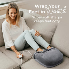 Pure Enrichment PureRelief Deluxe Foot Warmer heat settings dial showing adjustable warmth