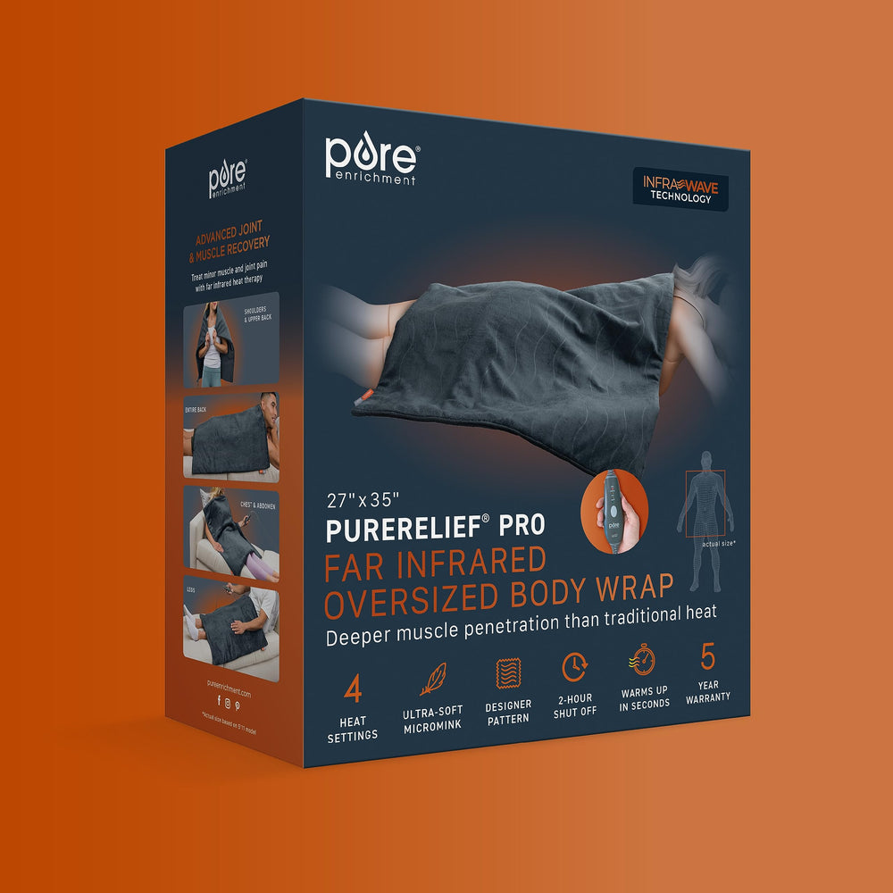 Pure Enrichment PureRelief Pro auto shut-off indicator promotes safe, unattended use.