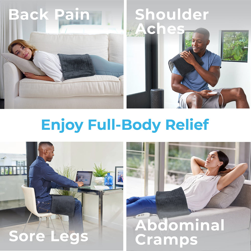 Pure Enrichment PureRelief Duo hot cold therapy supports targeted relief for shoulders and back.