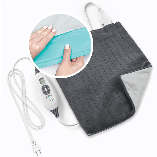 Pure Enrichment PureRelief Duo pad in soft microplush delivers soothing warmth for back and legs.