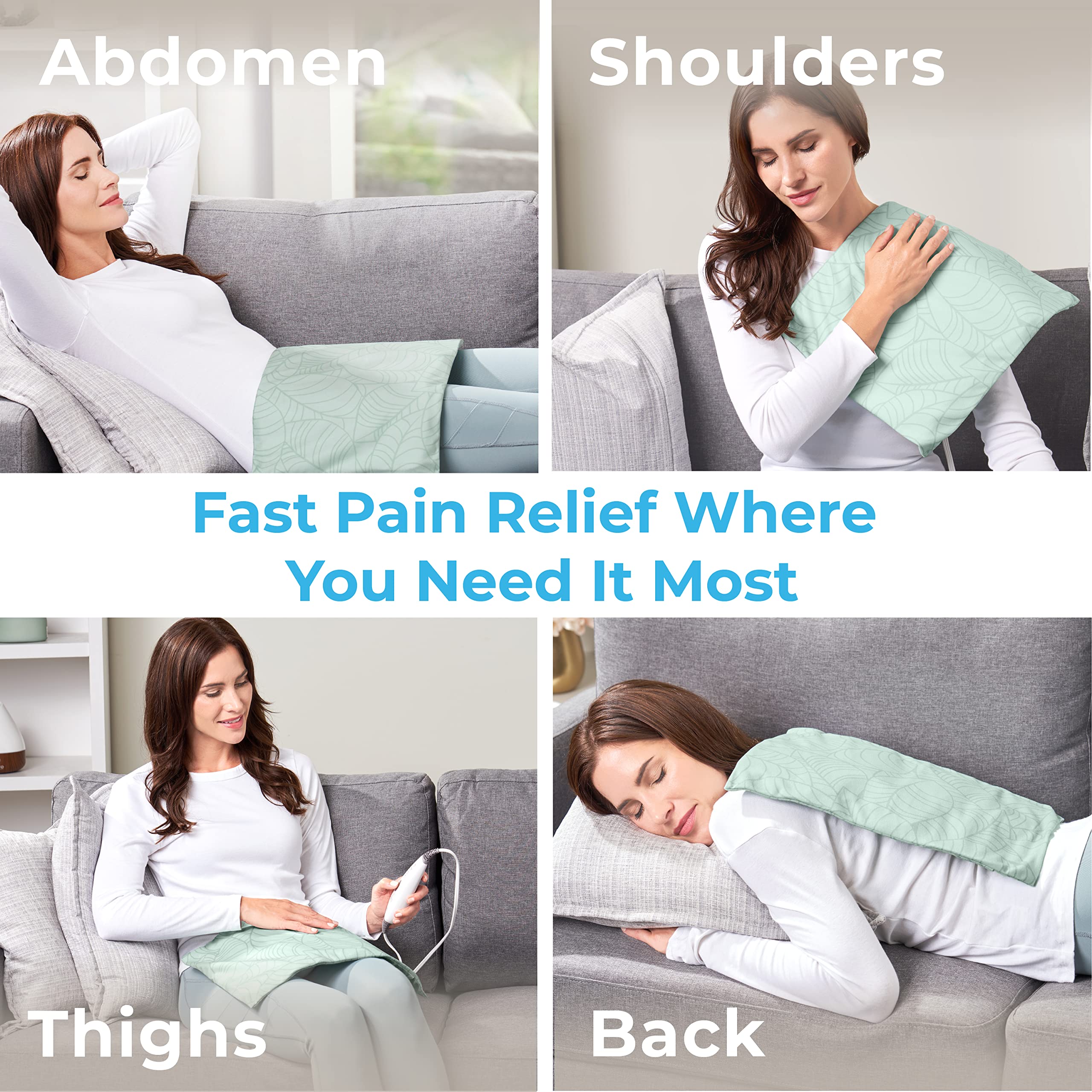 Pure Enrichment PureRelief Express full-body pad delivers broad coverage for targeted relief.
