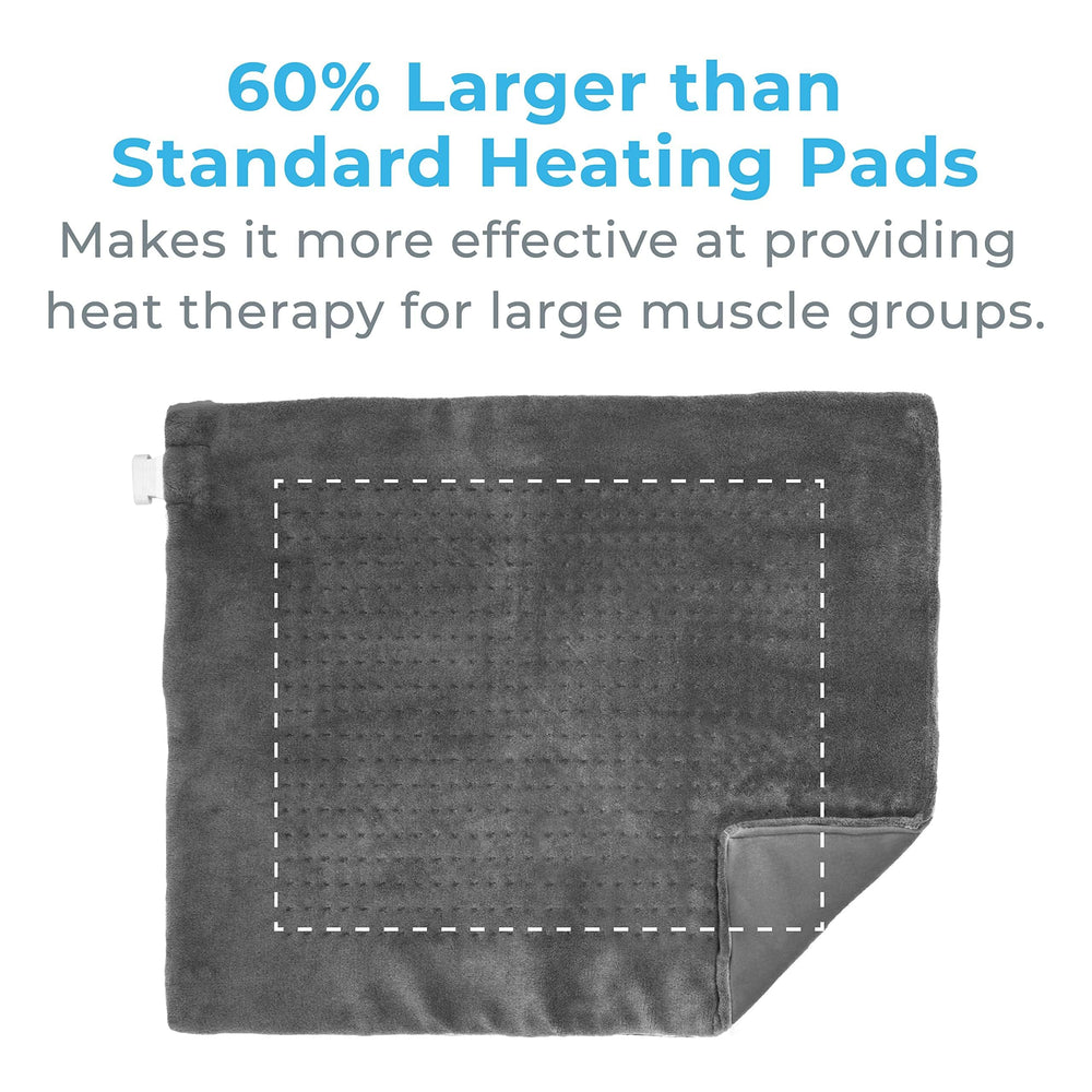 Pure Enrichment PureRelief with moist heat option demonstrated for deeper heat penetration.