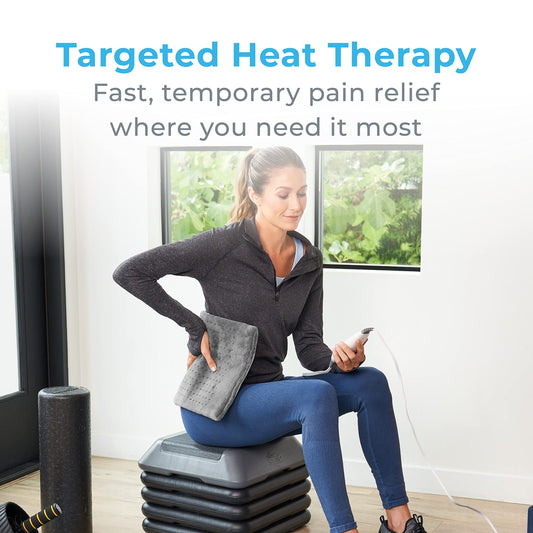 InstaHeat technology provides quick, targeted warmth on the PureRelief XL pad.