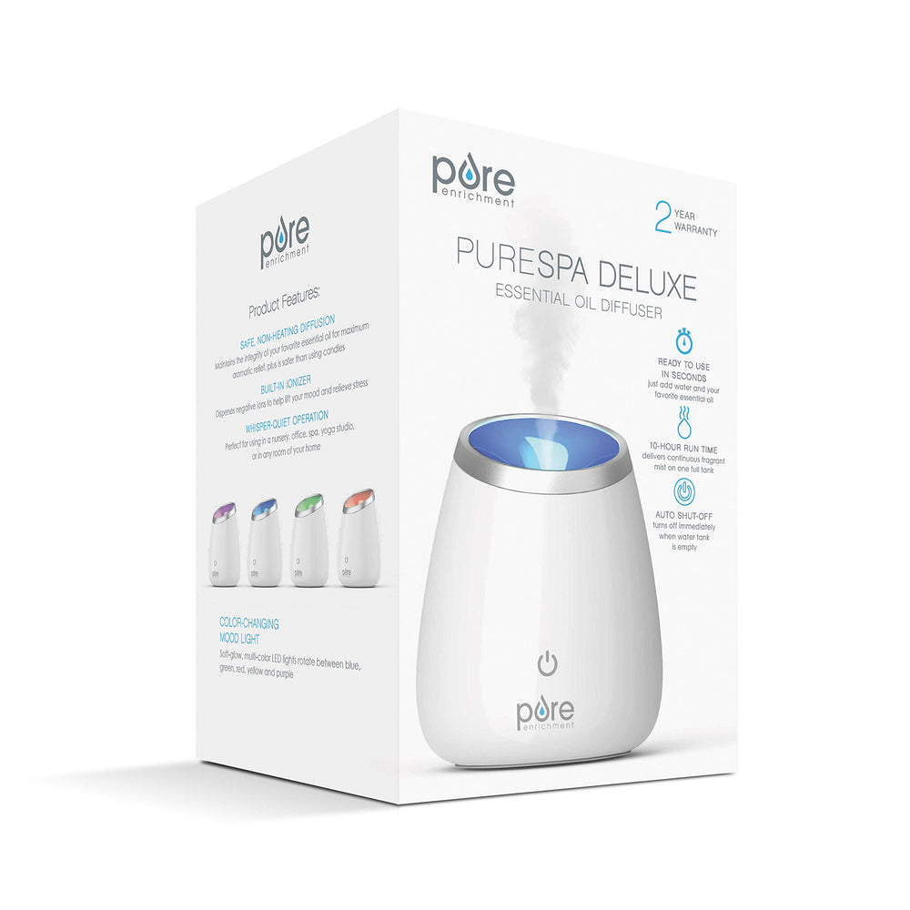 Pure Enrichment PureSpa Deluxe diffuser emits quiet, gentle mist for any room