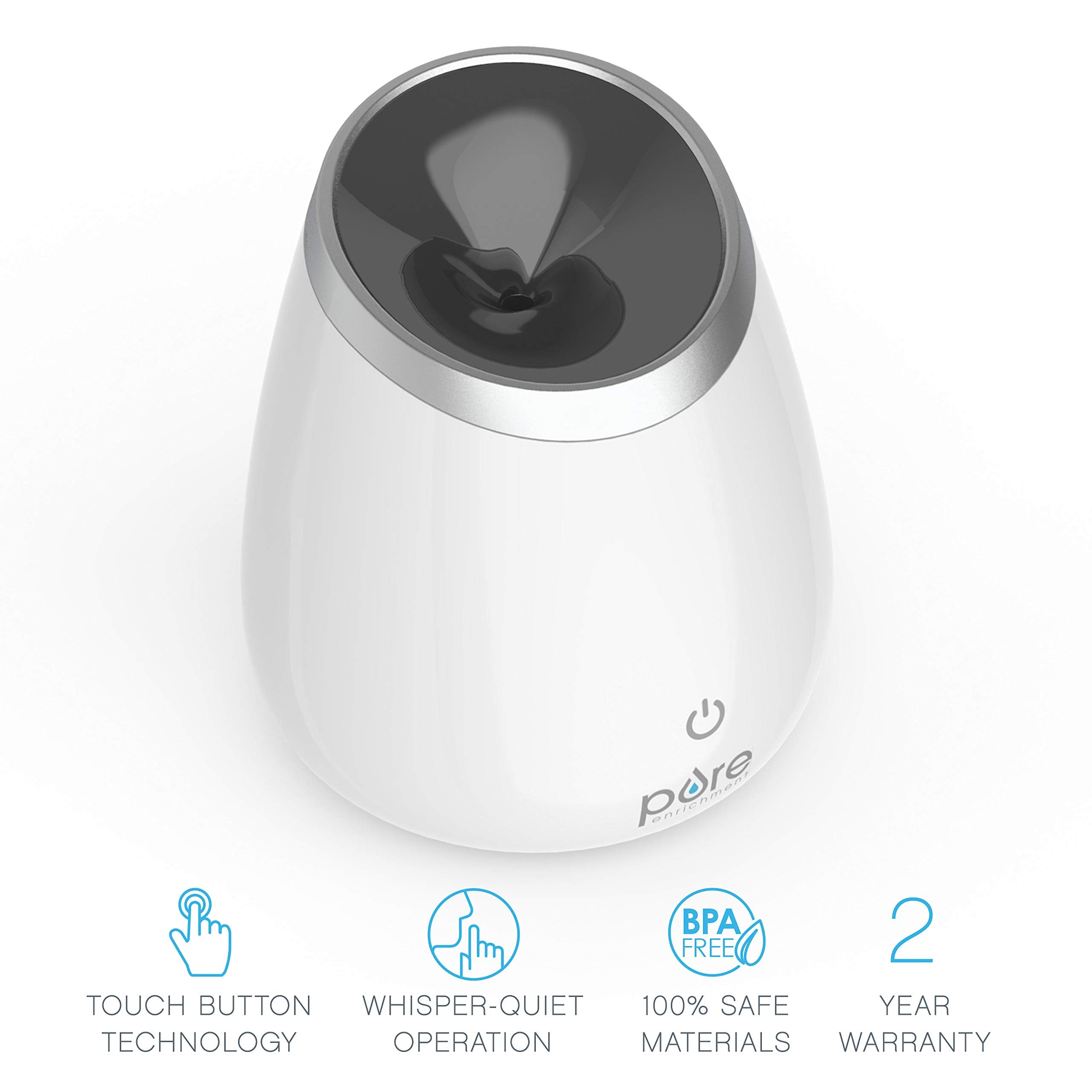 Pure Enrichment PureSpa Deluxe LED light glows softly for evening relaxation