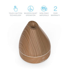 Pure Enrichment PureSpa wood-grain accents blend with decor for a natural mood.